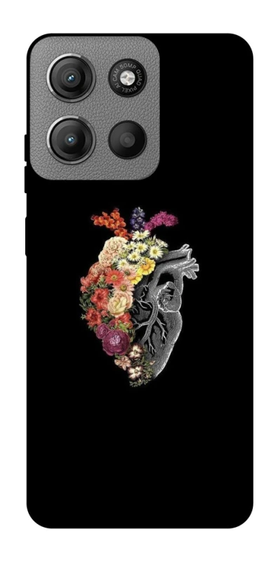 Чехол на Motorola Moto G15 4G Heart with flowers фото 1 из 1