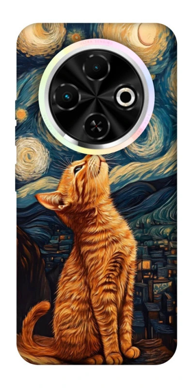 Чохол на TECNO Spark 30C van gogh cat фото 1 з 1
