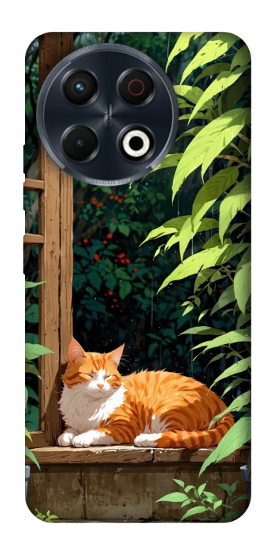 Чехол на TECNO Spark 30 Pro (KL7) red cat фото 1 из 1