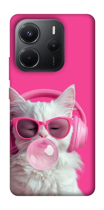 Чехол на Xiaomi Redmi Note 14 4G (Int. version) Pink kitty фото 1 из 1