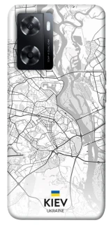 Чехол на Oppo A57s Kiev white map фото 1 из 1