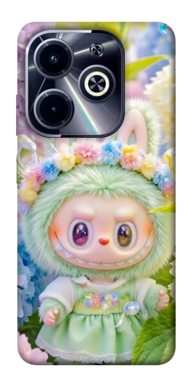 Чохол на Infinix Hot 40i Labubu & Flowers ver.2 фото 1 з 1