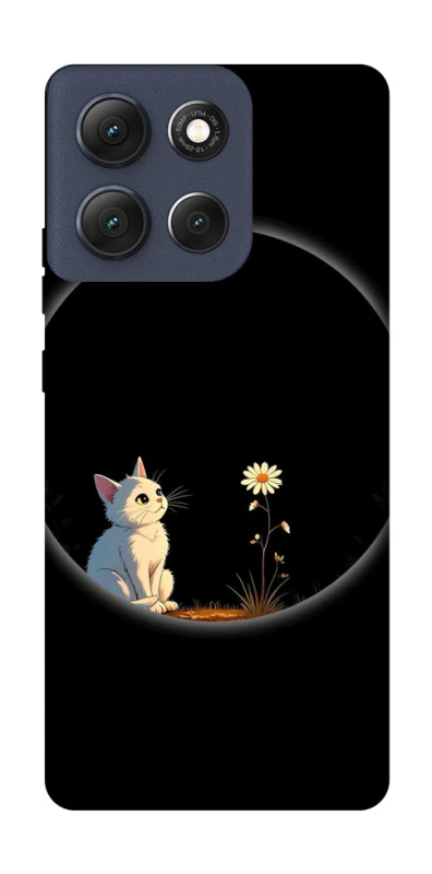 Чехол на Motorola Moto G86 Cat and flower фото 1 из 1