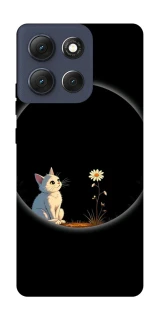 Чехол на Motorola Moto G86 Cat and flower фото 1 из 1