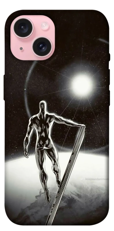 Чехол на Apple iPhone 15 (6.1") Серебряный сёрфер фото 1 из 1