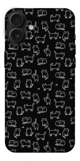 Чохол на Apple iPhone 16 Plus Black Cats фото 1 Чохол на Apple iPhone 16 Plus Black Cats фото 1 з 1