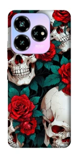 Чехол на ZTE Nubia V60 skull and rose фото 1 из 1