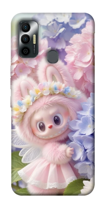 Чехол на TECNO Spark 7 Labubu & Flowers ver.1 фото 1 из 1
