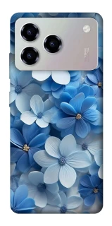 Чехол на ZTE Blade A76 Синие цветы фото 1 из 1