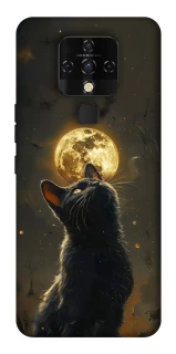 Чохол на TECNO Camon 16 SE Кіт під місяцем v2 фото 1 з 1