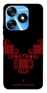 Чохол на TECNO Spark 10 Чорно-червона вишиванка фото 1 з 1