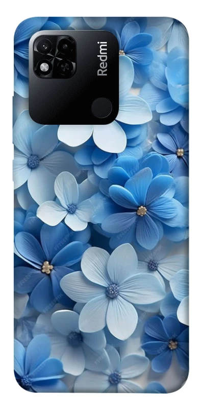 Чехол на Xiaomi Redmi 10A Синие цветы фото 1 из 1