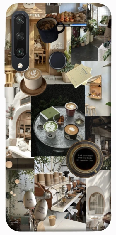 Чохол на Huawei Y6p Coffee collage ver.4 фото 1 з 1