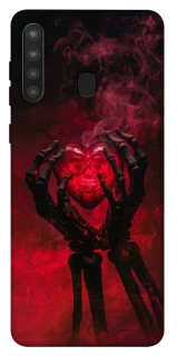 Чохол на Samsung Galaxy A21 Heart in the hands of a skeleton фото 1 з 1