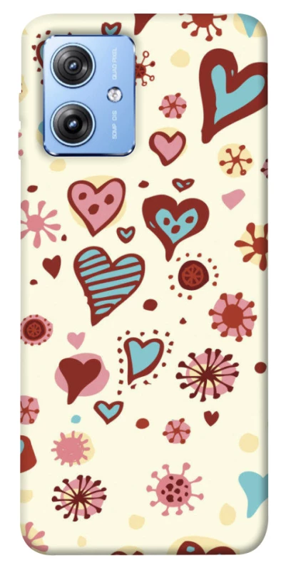 Чохол на Motorola Moto G84 Pretty hearts фото 1 з 1