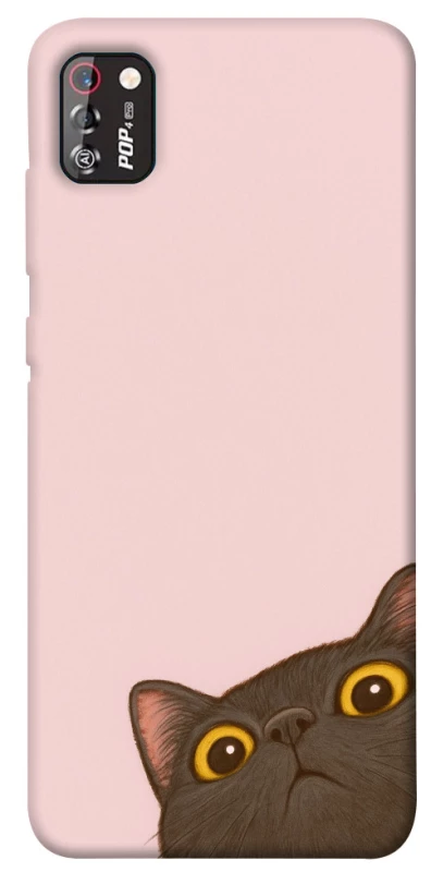 Чехол на TECNO POP 4 Pro Peeping cat фото 1 из 1