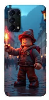 Чехол на Oppo Reno 5 4G Roblox Fire Logo Blue Flames фото 1 из 1