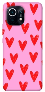Чехол на Xiaomi Mi 11 Red hearts 2 фото 1 из 1