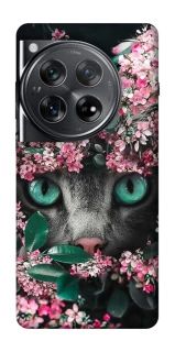 Чохол на OnePlus 12 Кіт в квітах фото 1 з 1
