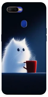 Чехол на Oppo A5s Чехол кот с кофе фото 1 из 1