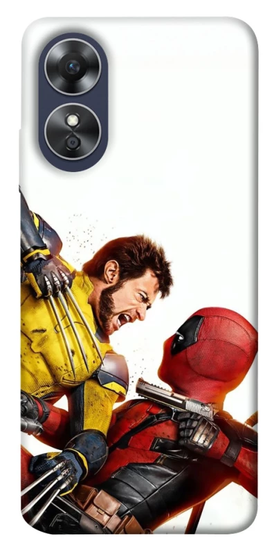 Чехол на Oppo A17 Deadpool and Wolverine фото 1 из 1