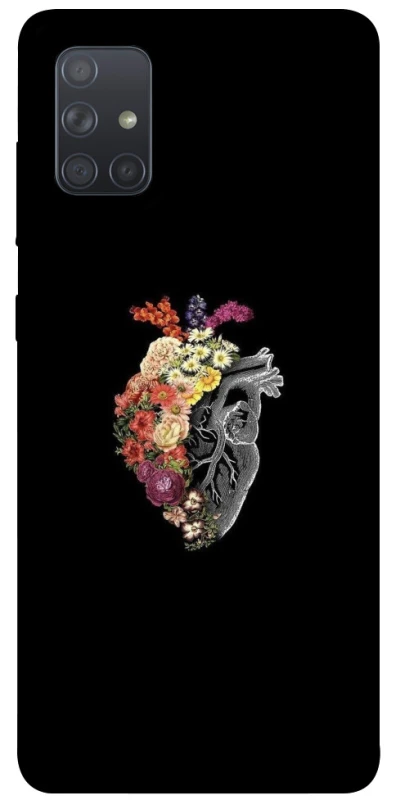 Чохол на Samsung Galaxy A71 Heart with flowers фото 1 з 1