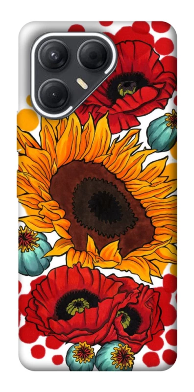 Чохол на TECNO Pova 7 Соняшники та маки фото 1 з 1