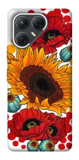 Чохол на TECNO Pova 7 Соняшники та маки фото 1 з 1