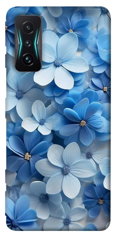 Чохол на Xiaomi Redmi K50 Gaming Сині квіти фото 1 з 1