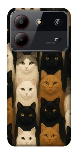Чохол на ZTE Blade A54 4G Colorful Cat Collage фото 1 з 1
