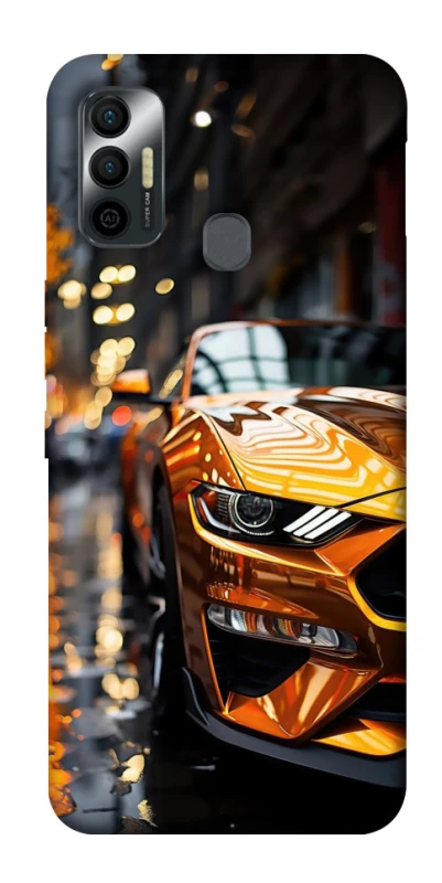 Чохол на TECNO Spark 7 Golden sports car фото 1 з 1