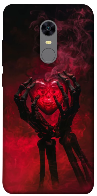 Чохол на Xiaomi Redmi 5 Plus / Redmi Note 5 (Single Camera) Heart in the hands of a skeleton фото 1 з 1