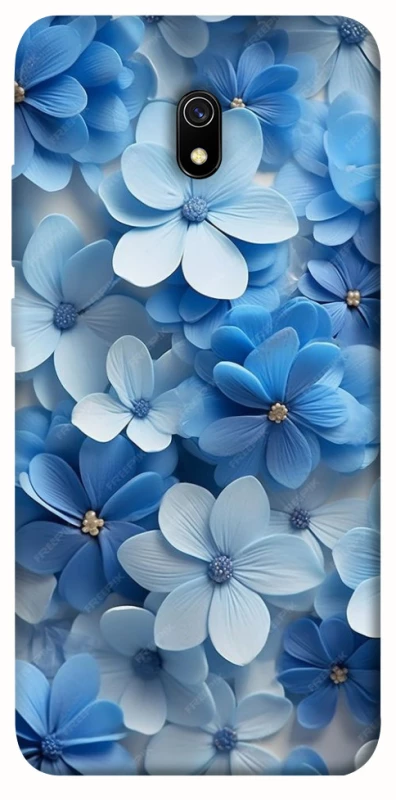 Чехол на Xiaomi Redmi 8a Синие цветы фото 1 из 1