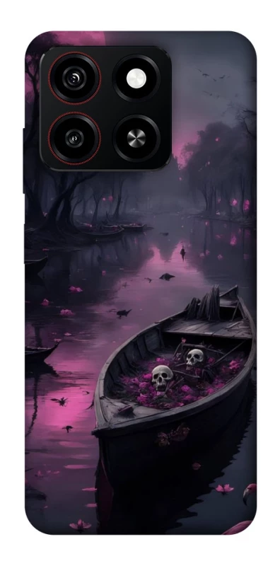 Чехол на ZTE Blade A35 4G Boat and flamingo фото 1 из 1