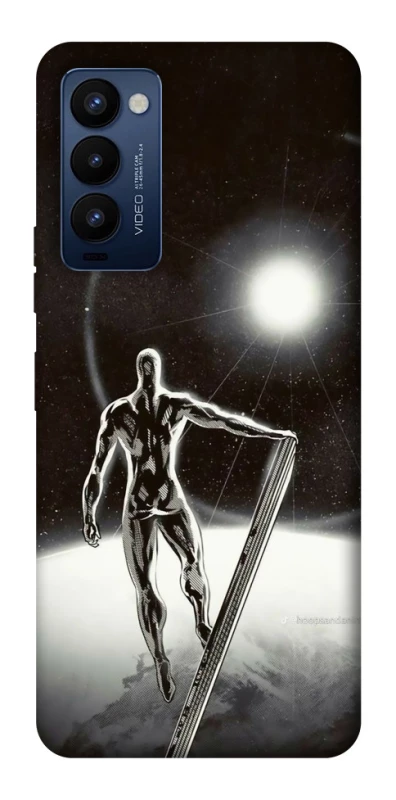 Чохол на TECNO Camon 18 Pro Срібний серфер фото 1 з 1