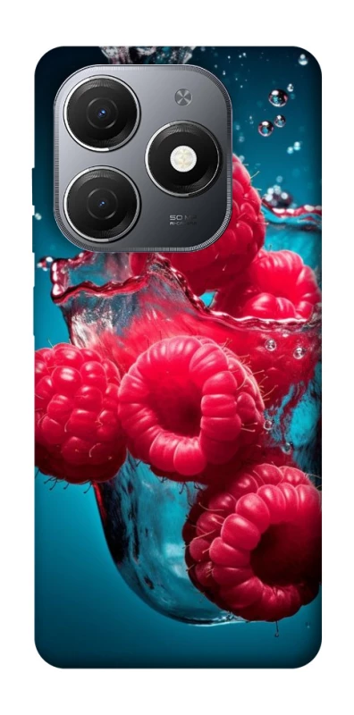 Чехол на TECNO Spark 20 Малинка в воде фото 1 из 1