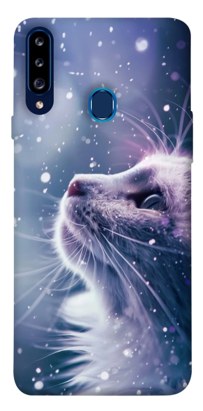 Чехол на Samsung Galaxy A20s Snow cat фото 1 из 1