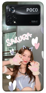 Чехол на Xiaomi Poco X4 Pro 5G Sakura - LE SSERAFIM фото 1 из 1