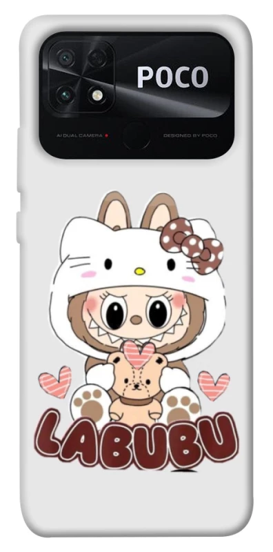 Чехол на Xiaomi Poco C40 Hello Kitty Labubu фото 1 из 1
