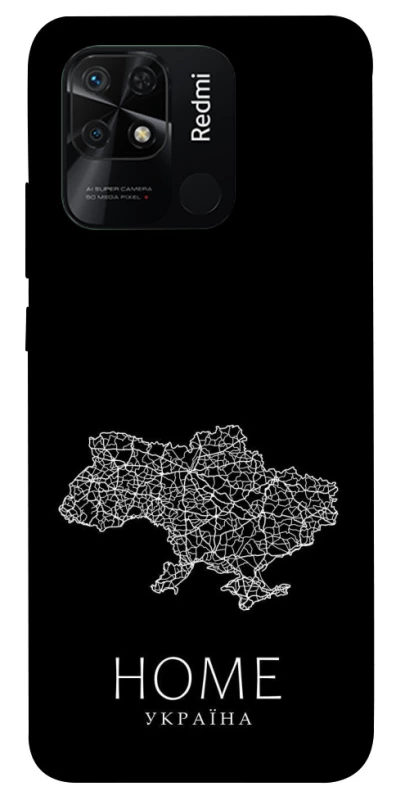 Чохол на Xiaomi Redmi 10C Ukraine black map фото 1 з 1