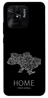 Чохол на Xiaomi Redmi 10C Ukraine black map фото 1 з 1