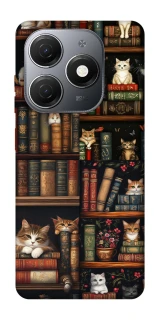 Чехол на TECNO Spark 20 Cats & Books фото 1 из 1