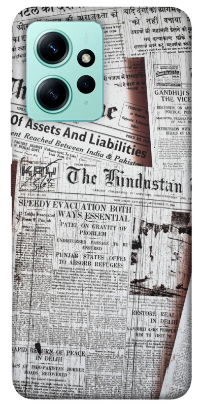 Чохол на Xiaomi Redmi Note 12 4G Газети фото 1 з 1