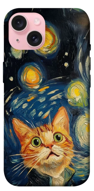 Чехол на Apple iPhone 15 (6.1") paint cat фото 1 из 1