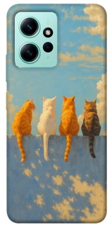 Чехол на Xiaomi Redmi Note 12 4G cats on wall фото 1 из 1