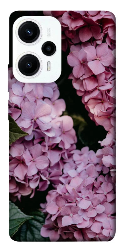 Чохол на Xiaomi Poco F5 / Note 12 Turbo Рожеві гартензії фото 1 з 1