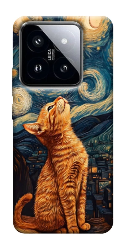 Чохол на Xiaomi 14 Pro van gogh cat фото 1 з 1