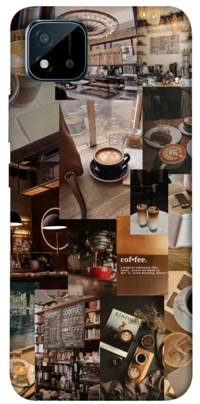 Чохол на Realme C20 Coffee collage ver.2 фото 1 з 1