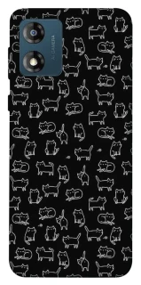 Чохол на Motorola Moto E13 Black Cats фото 1 Чохол на Motorola Moto E13 Black Cats фото 1 з 1