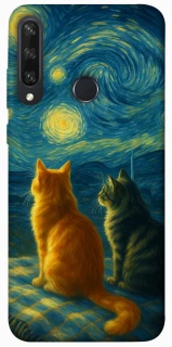 Чехол на Huawei Y6p Cats under the stars фото 1 из 1